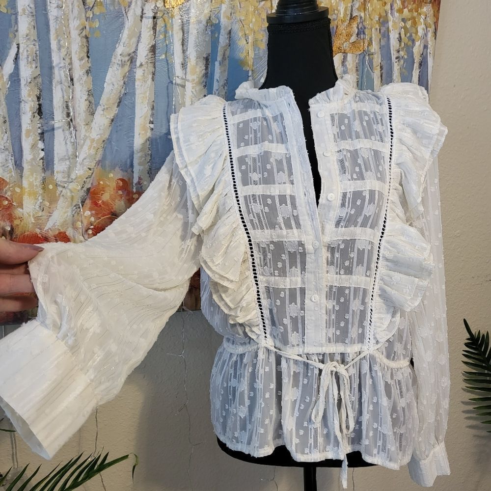 MELOGRANO RICE SHEER TOP - Picture 2 of 5